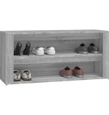 vidaXL Schoenenrek 100x35x45 cm bewerkt hout grijs sonoma eikenkleur