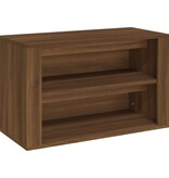 vidaXL Schoenenrek 75x35x45 cm bewerkt hout bruineikenkleurig