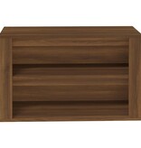 vidaXL Schoenenrek 75x35x45 cm bewerkt hout bruineikenkleurig