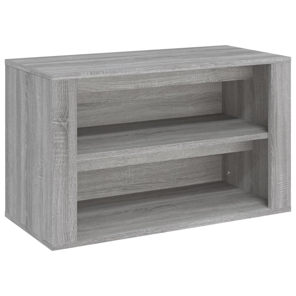 vidaXL Schoenenrek 75x35x45 cm bewerkt hout grijs sonoma eikenkleur