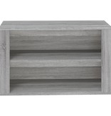 vidaXL Schoenenrek 75x35x45 cm bewerkt hout grijs sonoma eikenkleur