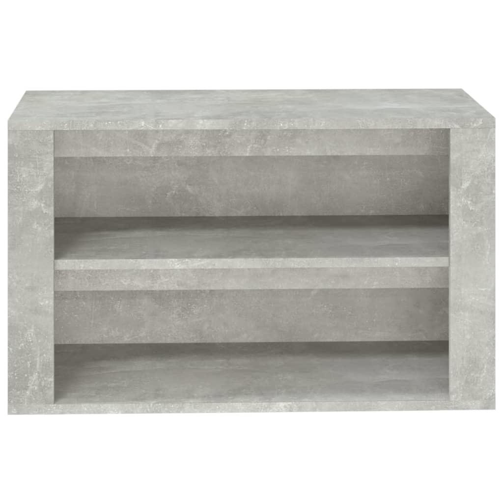 vidaXL Schoenenkast 75x35x45 cm bewerkt hout betongrijs