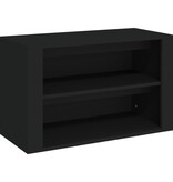 VidaXL Schoenenrek 75x35x45 cm bewerkt hout zwart