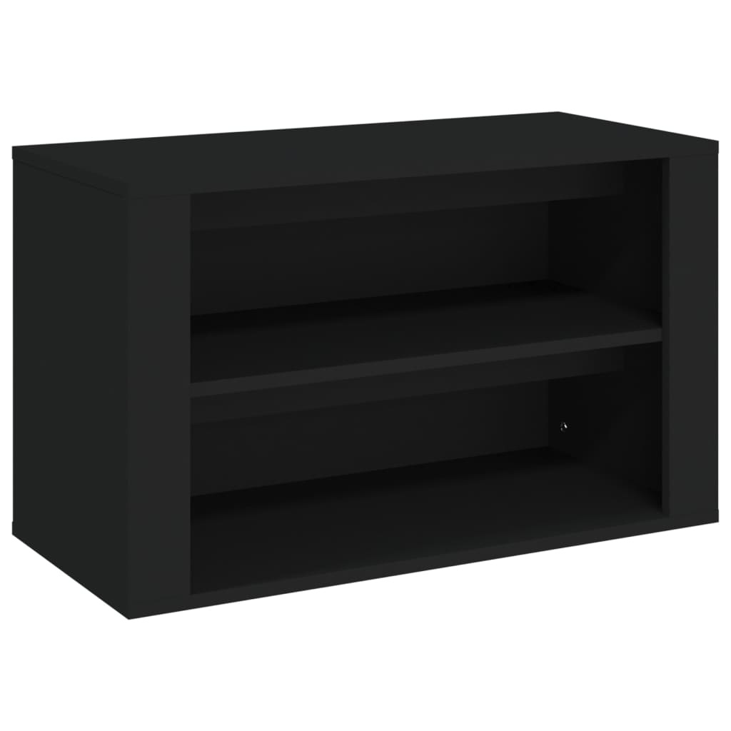 VidaXL Schoenenrek 75x35x45 cm bewerkt hout zwart