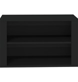 VidaXL Schoenenrek 75x35x45 cm bewerkt hout zwart
