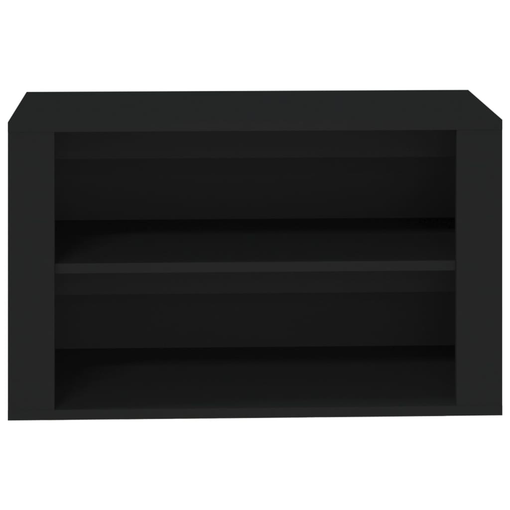 VidaXL Schoenenrek 75x35x45 cm bewerkt hout zwart