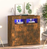 VidaXL Dressoir met LED-verlichting 80x35x75 cm gerookt eikenkleurig