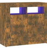 VidaXL Dressoir met LED-verlichting 80x35x75 cm gerookt eikenkleurig