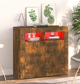 VidaXL Dressoir met LED-verlichting 80x35x75 cm gerookt eikenkleurig