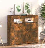 VidaXL Dressoir met LED-verlichting 80x35x75 cm gerookt eikenkleurig