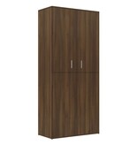 vidaXL Schoenenkast 80x39x178 cm bewerkt hout bruineikenkleurig