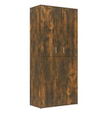 vidaXL Schoenenkast 80x39x178 cm bewerkt hout gerookt eikenkleurig