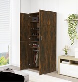 vidaXL Schoenenkast 80x39x178 cm bewerkt hout gerookt eikenkleurig