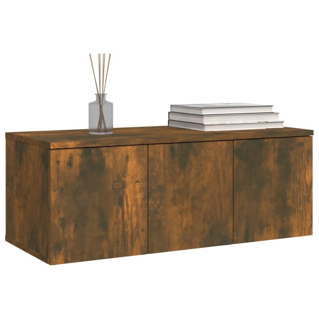 VidaXL Tv-meubel 80x34x30 cm bewerkt hout gerookt eikenkleurig