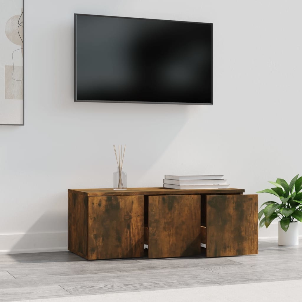 VidaXL Tv-meubel 80x34x30 cm bewerkt hout gerookt eikenkleurig