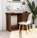 VidaXL Bureau 100x50x76 cm bewerkt hout bruineikenkleurig