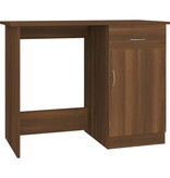 VidaXL Bureau 100x50x76 cm bewerkt hout bruineikenkleurig