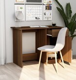 VidaXL Bureau 100x50x76 cm bewerkt hout bruineikenkleurig