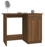 VidaXL Bureau 100x50x76 cm bewerkt hout bruineikenkleurig