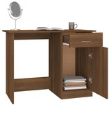 VidaXL Bureau 100x50x76 cm bewerkt hout bruineikenkleurig