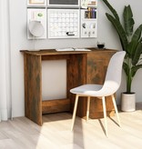 VidaXL Bureau 100x50x76 cm bewerkt hout gerookt eikenkleurig
