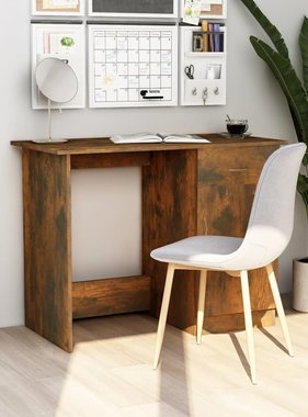 VidaXL Bureau 100x50x76 cm bewerkt hout gerookt eikenkleurig