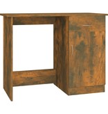 VidaXL Bureau 100x50x76 cm bewerkt hout gerookt eikenkleurig