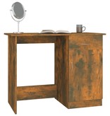 VidaXL Bureau 100x50x76 cm bewerkt hout gerookt eikenkleurig