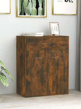 VidaXL Dressoir 60x30x75 cm bewerkt hout gerookt eikenkleurig
