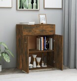 VidaXL Dressoir 60x30x75 cm bewerkt hout gerookt eikenkleurig