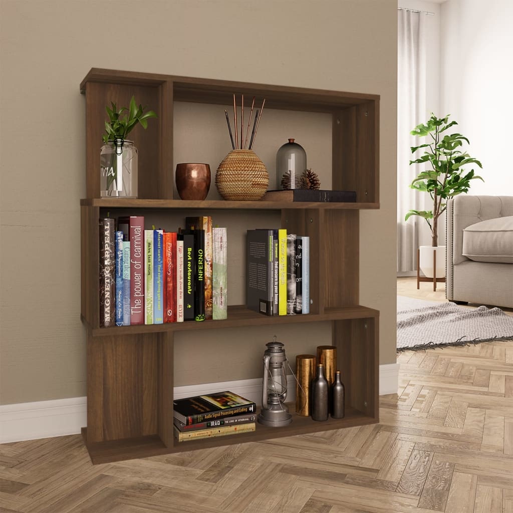 VidaXL Boekenkast / kamerscherm 80x24x96 cm bewerkt hout bruineiken