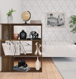 VidaXL Boekenkast / kamerscherm 80x24x96 cm bewerkt hout bruineiken