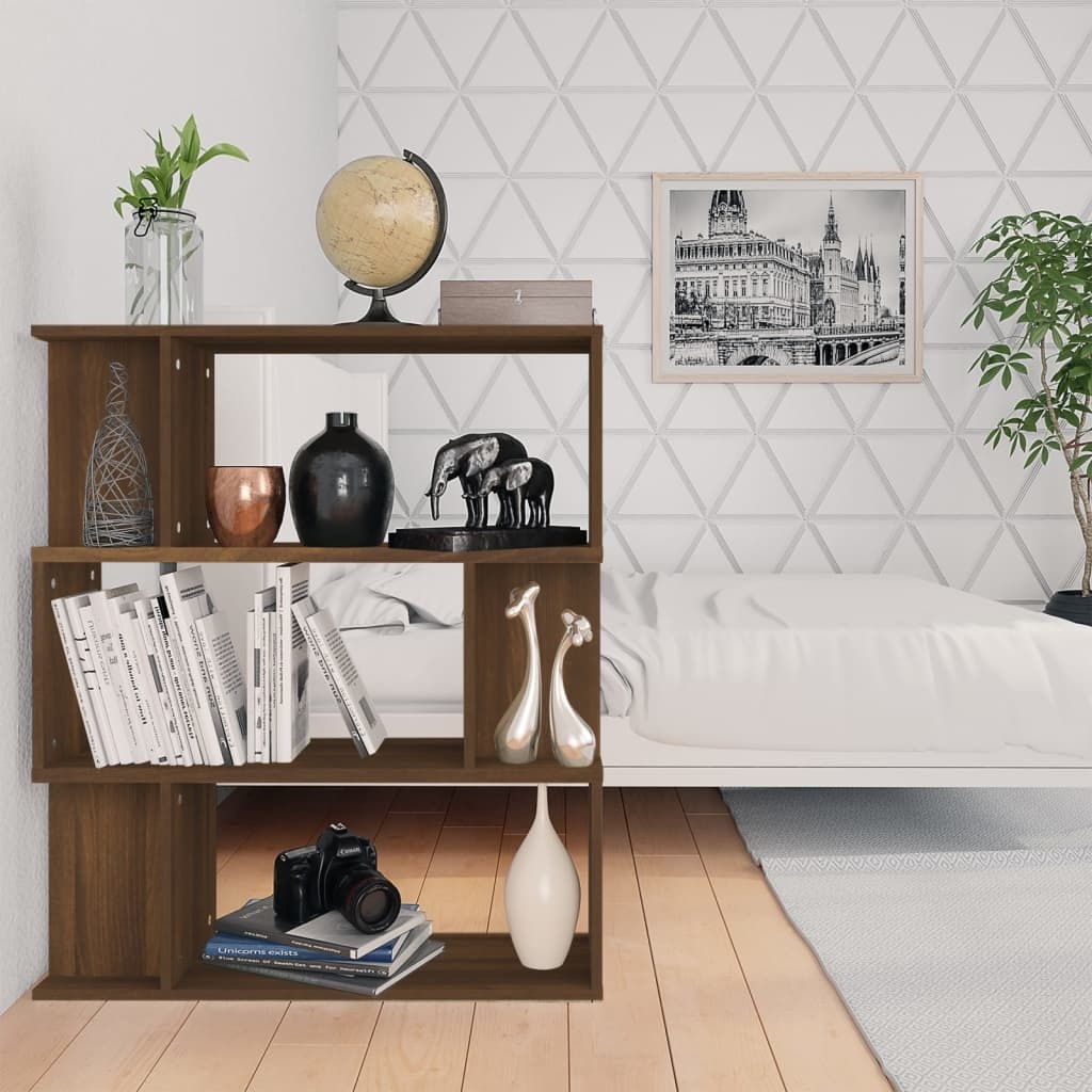 VidaXL Boekenkast / kamerscherm 80x24x96 cm bewerkt hout bruineiken