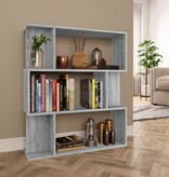 VidaXL Boekenkast / kamerscherm 80x24x96 cm bewerkt hout grijs sonoma