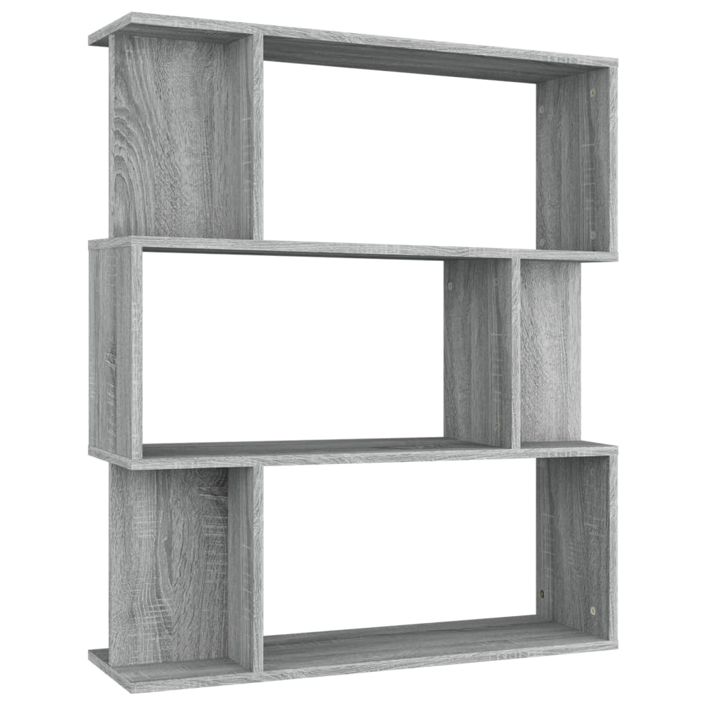 VidaXL Boekenkast / kamerscherm 80x24x96 cm bewerkt hout grijs sonoma