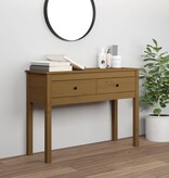 VidaXL Wandtafel 100x35x75 cm massief grenenhout honingbruin