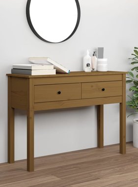 VidaXL Wandtafel 100x35x75 cm massief grenenhout honingbruin