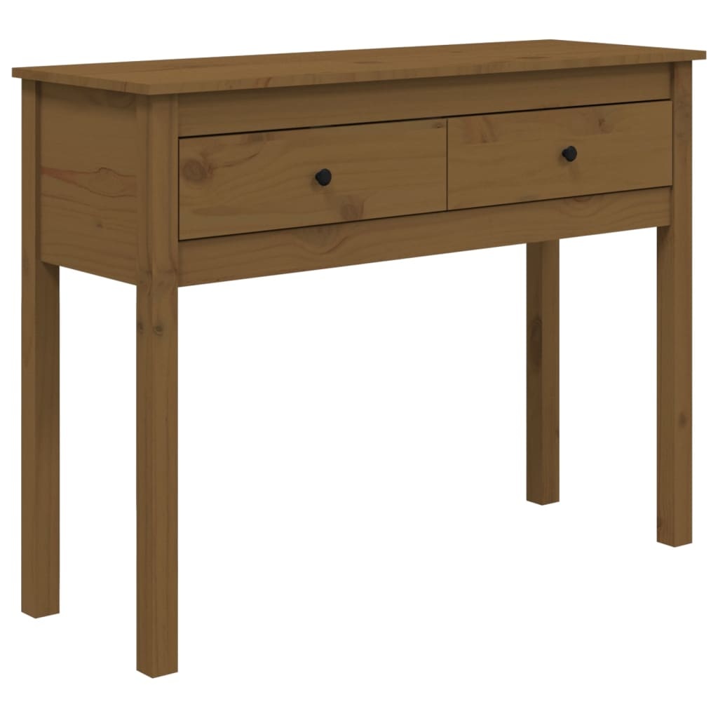 VidaXL Wandtafel 100x35x75 cm massief grenenhout honingbruin