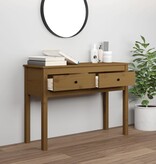 VidaXL Wandtafel 100x35x75 cm massief grenenhout honingbruin