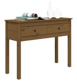 VidaXL Wandtafel 100x35x75 cm massief grenenhout honingbruin
