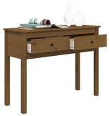 VidaXL Wandtafel 100x35x75 cm massief grenenhout honingbruin