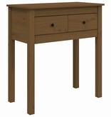 VidaXL Wandtafel 70x35x75 cm massief grenenhout honingbruin