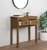 VidaXL Wandtafel 70x35x75 cm massief grenenhout honingbruin