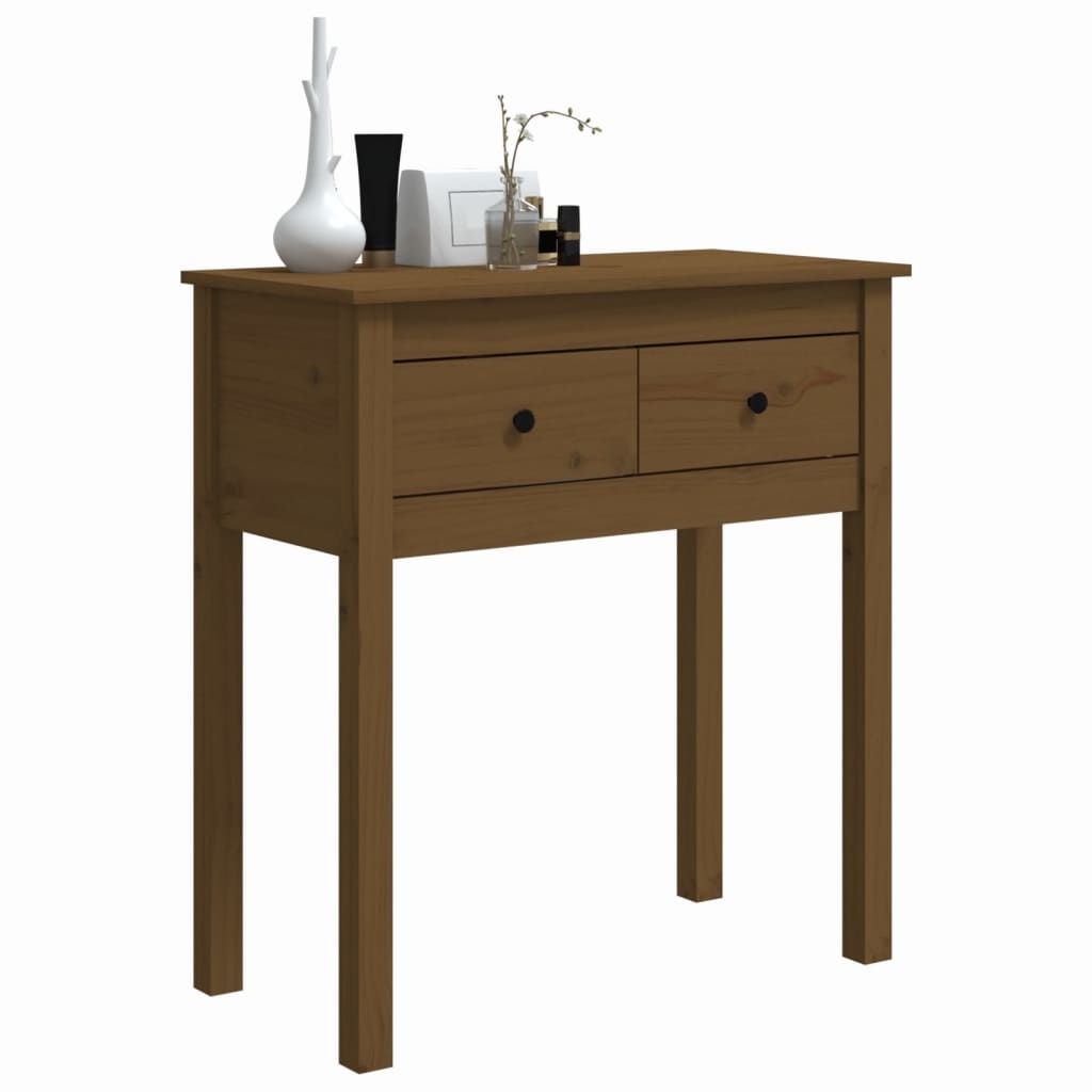 VidaXL Wandtafel 70x35x75 cm massief grenenhout honingbruin