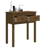 VidaXL Wandtafel 70x35x75 cm massief grenenhout honingbruin