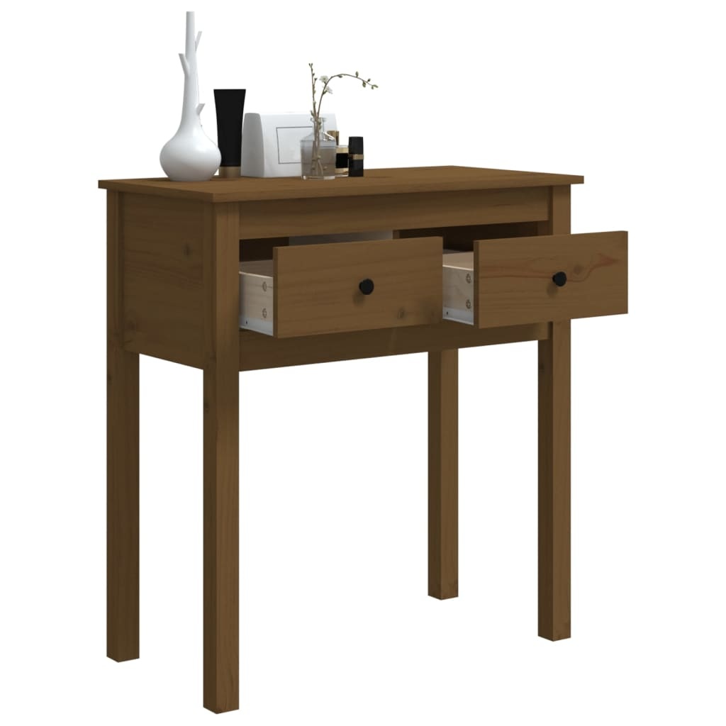 VidaXL Wandtafel 70x35x75 cm massief grenenhout honingbruin