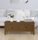 VidaXL Salontafel 100x50x40 cm massief grenenhout honingbruin