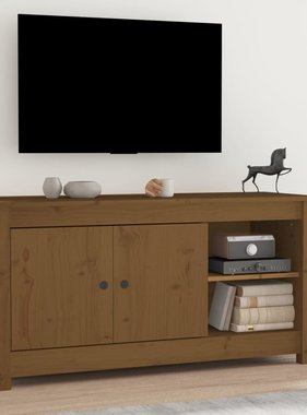 VidaXL Tv-meubel 103x36,5x52 cm massief grenenhout honingbruin