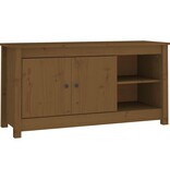 VidaXL Tv-meubel 103x36,5x52 cm massief grenenhout honingbruin