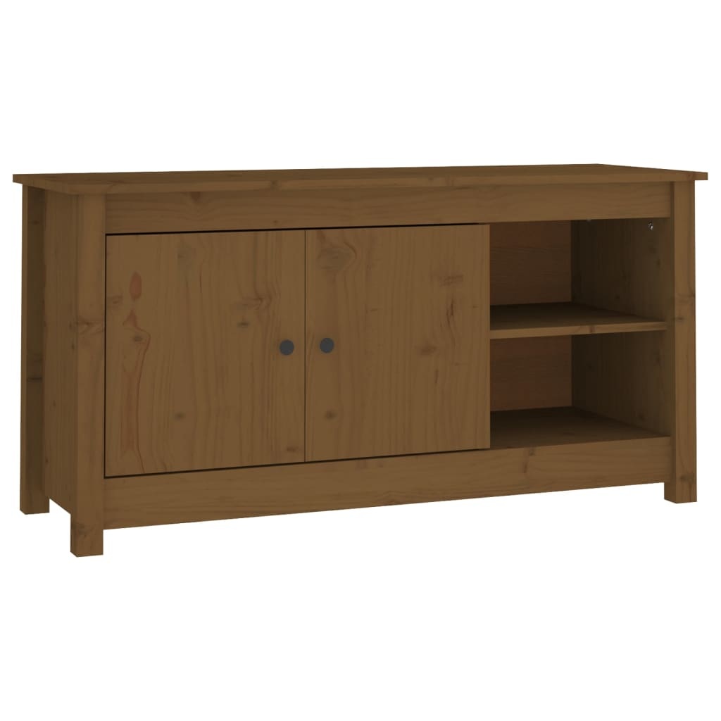VidaXL Tv-meubel 103x36,5x52 cm massief grenenhout honingbruin